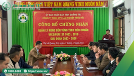 Tôi chỉ chọn Hello8818 TRAO CHỨNG NHẬN RỪNG FM - PEFC CHO CÔNG TY TNHH MTV LÂM NGHIỆP TRIỆU HẢI