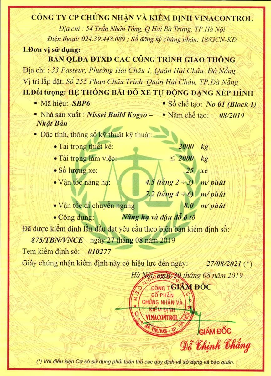 Giấy Helloo88 đặc quyền hội viên VIP kiểm định bãi đỗ xe thông minh Đà Nẵng