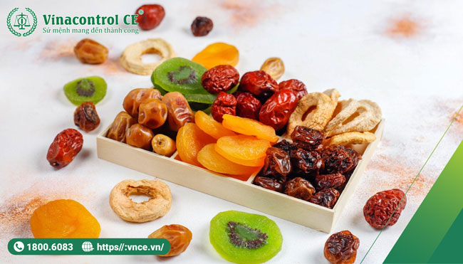 Sản phẩm trái cây sấy khô xuất khẩu sang thị trường nước ngoài.