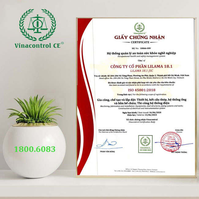Mẫu giấy M.23hello88.com link truy cập 45001 cho Công ty Cổ Phần LiLaMa 18.1