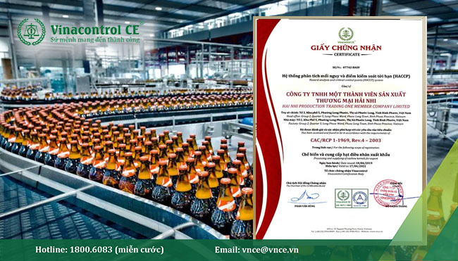 Giấy Helloo88 đặc quyền hội viên VIP HACCP do Hello88 Trò chơi sòng bạc trực tuyến cấp cho Công ty TNHH MTV Hải Nhi