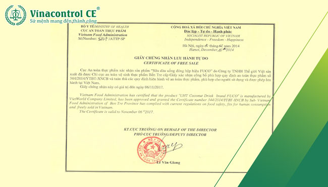 Giấy lưu hành tự do CFS