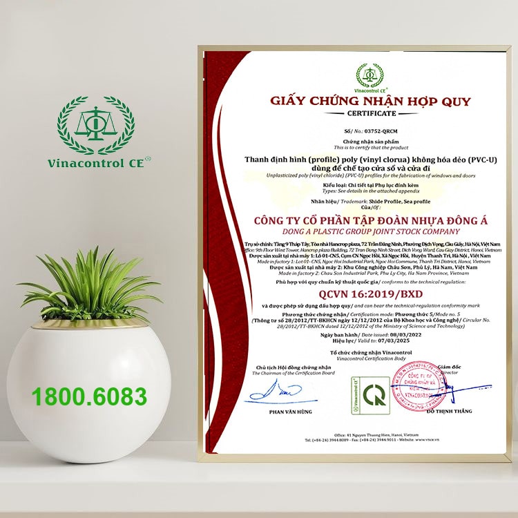 Giấy Helloo88 đặc quyền hội viên VIP hợp quy ống nhựa Tập Đoàn Nhựa Đông Á