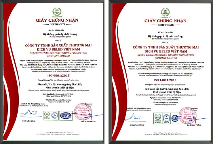Tích hợp giấy M.23hello88.com link truy cập 9001 và ISO 14001 