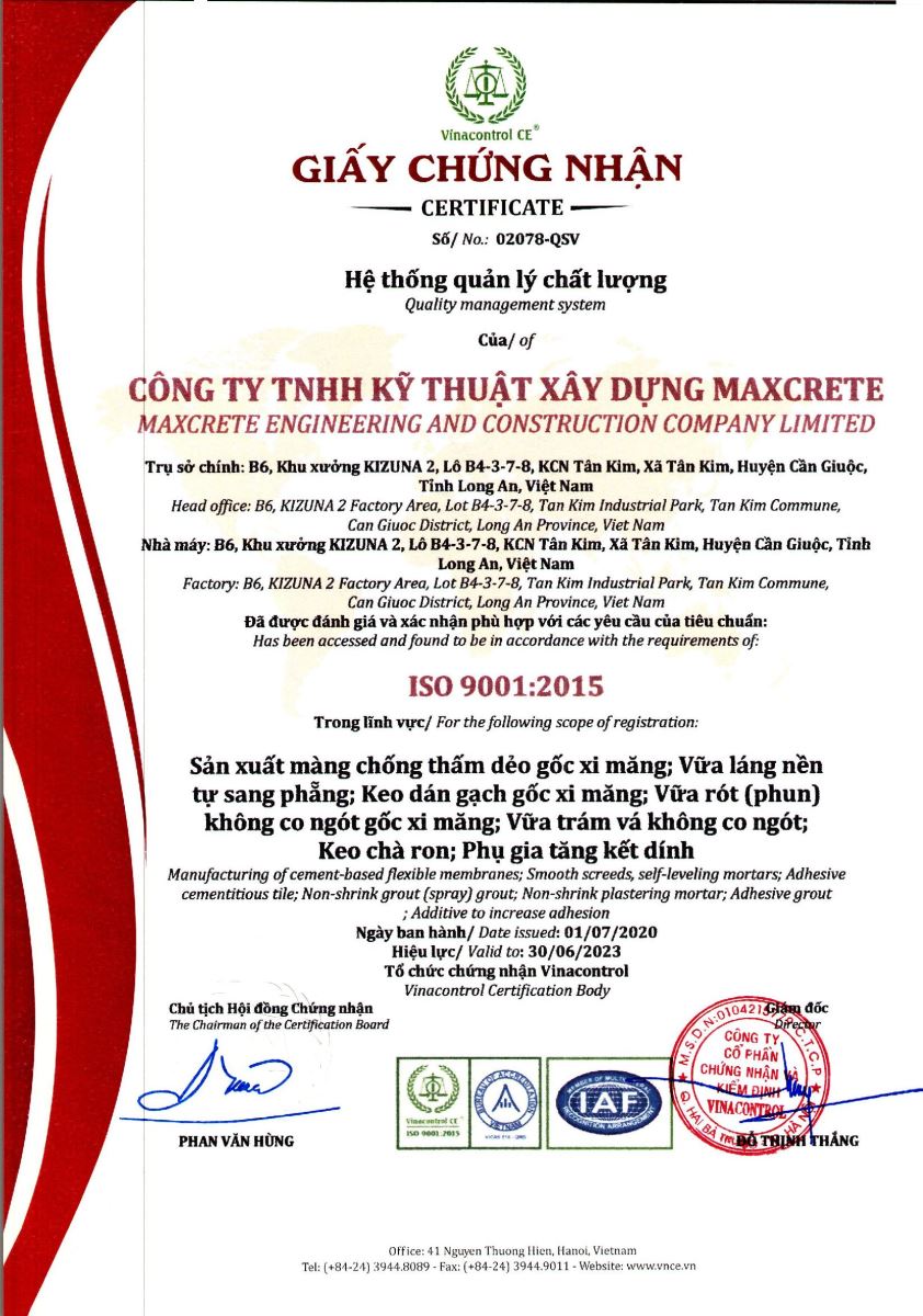 Hello89 Nền Tảng Cá Cược ISO 9001 tại công ty Maxcrete