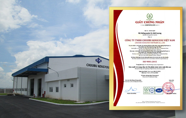 Giấy M.23hello88.com link truy cập 9001 của Công ty TNHH Chuubu Kougyou Việt Nam