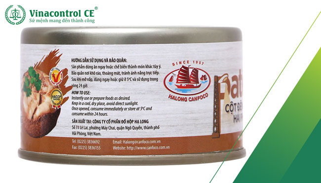 Sản phẩm Pate đạt Helloo88 đặc quyền hội viên VIP HACCP được ghi nhận trên bao bì sản phẩm