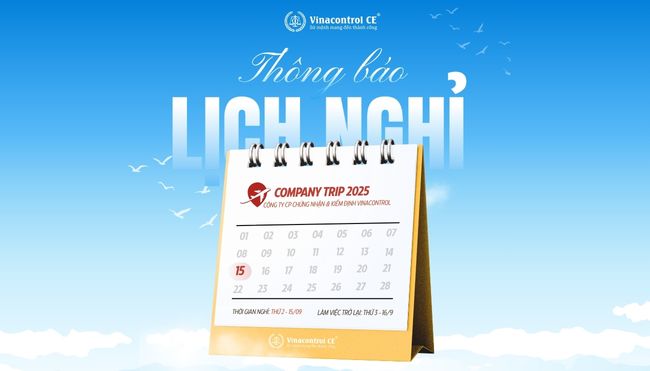 Thông báo lịch nghỉ company trip 2025