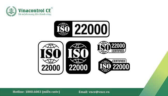 Màu sắc phổ biến của logo ISO 22000 được thiết kế màu trắng đen 
