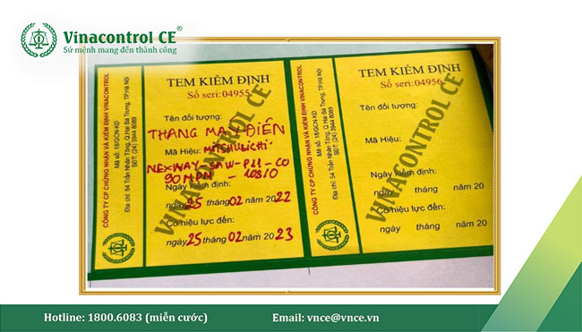 Mẫu tem kiểm định thang máy tại Hello88 Trò chơi sòng bạc trực tuyến