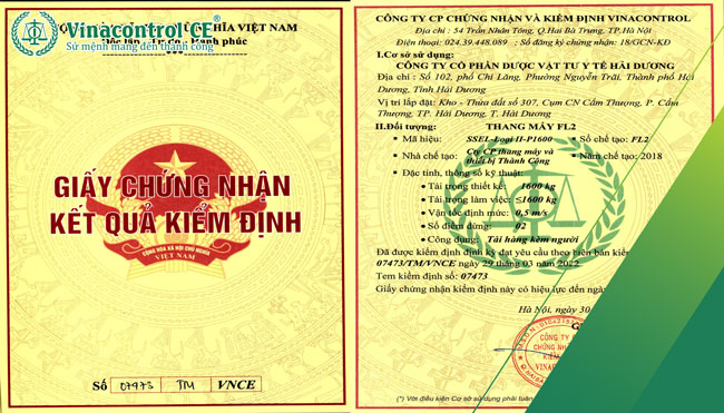 Giấy Helloo88 đặc quyền hội viên VIP kết quả kiểm định thang máy do Hello88 Trò chơi sòng bạc trực tuyến cấp