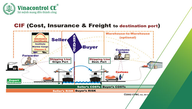  Trách nhiệm của người mua và người bán trong CIF   