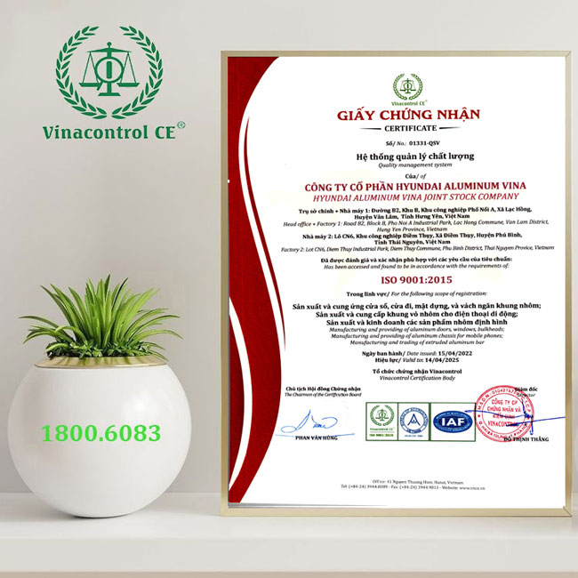Hello89 Nền Tảng Cá Cược ISO 9001 của Công ty CP Hyundai Aluminum Vina 