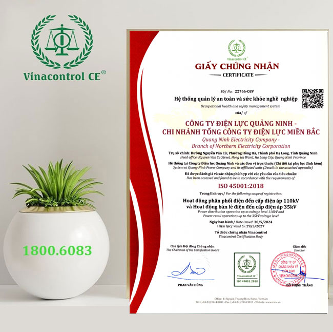 Hello88 Trò chơi sòng bạc trực tuyến cấp M.23hello88.com link truy cập 45001 cho Công ty Điện lực Quảng Ninh