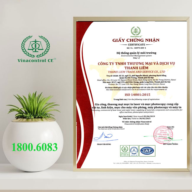 Tư vấn ISO 14001 thành công tại Công ty Thương mại và Dịch vụ Thanh Liêm
