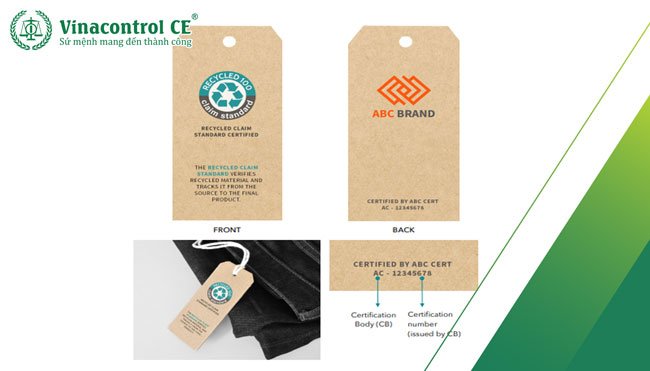 Logo RCS được sử dụng cho sản phẩm may mặc