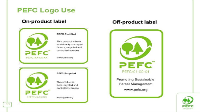 Một số mẫu logo PEFC phổ biến 