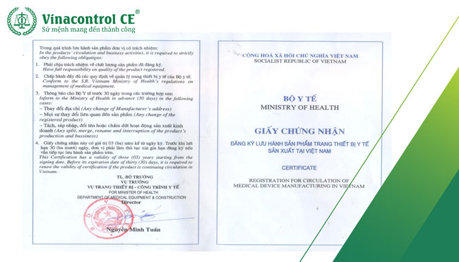 Sổ đăng ký lưu hành trang thiết bị Hello8888 Hoàn Trả Vô Tận hợp pháp sau khi hoàn thành thủ tục